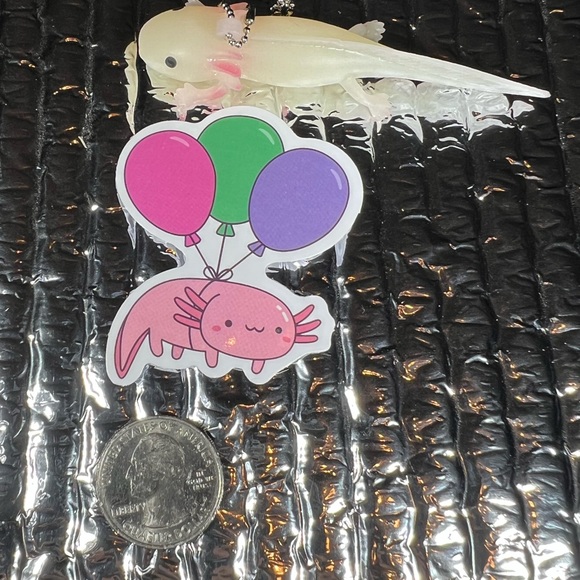 BALOONalotl Axolotl Crazy Trending WaterProof Single Decor Accent Sticker - Picture 4 of 4